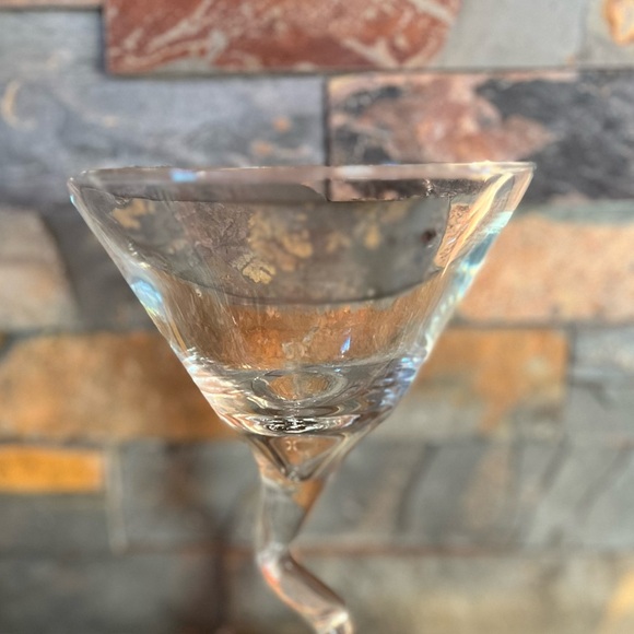 Libbey Vintage Z Stem Martini Glasse 8 ounces Heavy Luxury 1990s Twist Stem - Picture 2 of 10